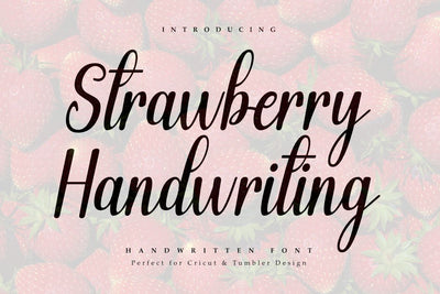 Strawberry Handwriting - Natural Handwritten Font Font Masyafi Studio 
