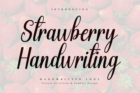 Strawberry Handwriting - Natural Handwritten Font Font Masyafi Studio 