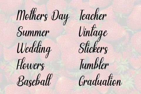 Strawberry Handwriting - Natural Handwritten Font Font Masyafi Studio 