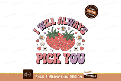 Strawberry hearts smiley flowers text image Sublimation Designangry 