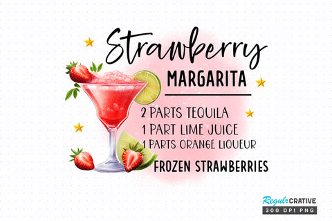Strawberry Margarita PNG design Sublimation Regulrcrative 