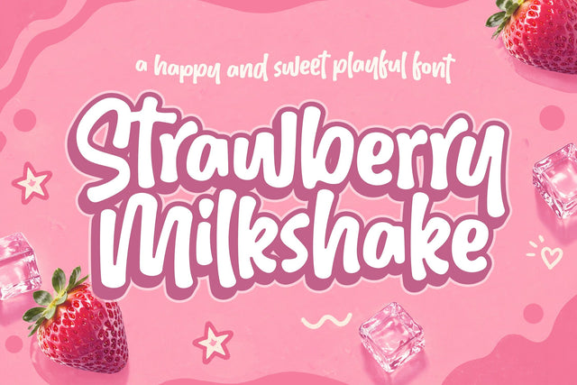 Strawberry Milkshake Font Subectype Studio 