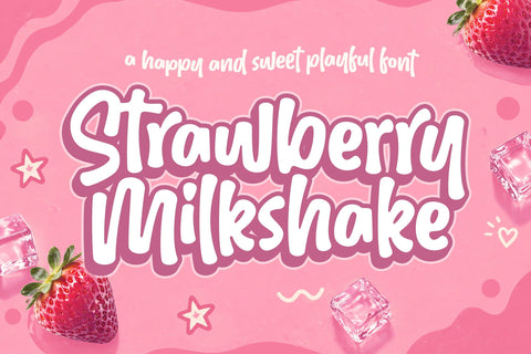 Strawberry Milkshake Font Subectype Studio 