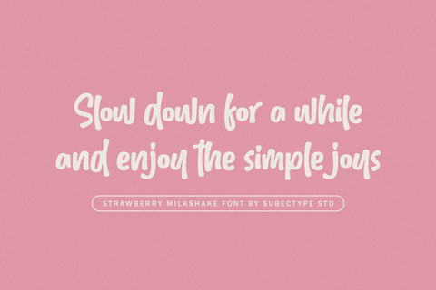 Strawberry Milkshake Font Subectype Studio 