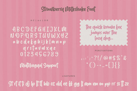 Strawberry Milkshake Font Subectype Studio 