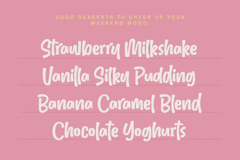 Strawberry Milkshake Font Subectype Studio 