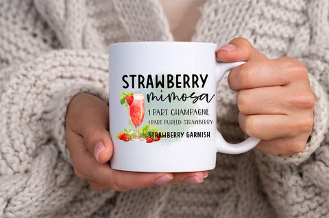 Strawberry mimosa PNG design Sublimation Regulrcrative 