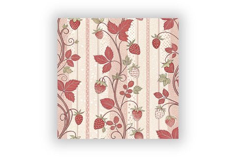Strawberry Toile Digital Paper Pack, Vintage Floral Toile, Gingham & Stripe Seamless Patterns, Wedding, Scrapbooking & Printable Crafts Digital Pattern FloridPrintables 