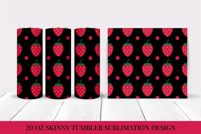 Strawberry Tumbler Sublimation Wrap. Summer Tumbler PNG 07 Sublimation LaBelezoka 