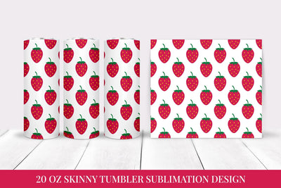 Strawberry Tumbler Sublimation Wrap. Summer Tumbler PNG Sublimation LaBelezoka 