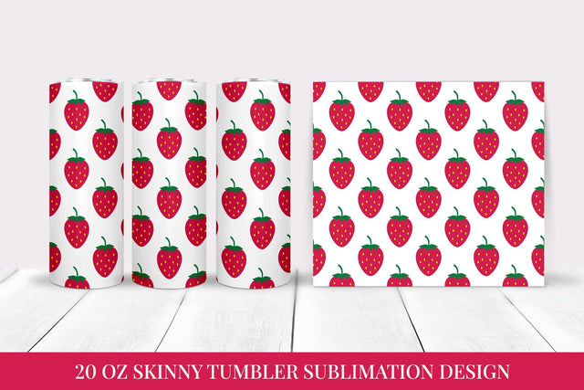 Strawberry Tumbler Sublimation Wrap. Summer Tumbler PNG Sublimation LaBelezoka 