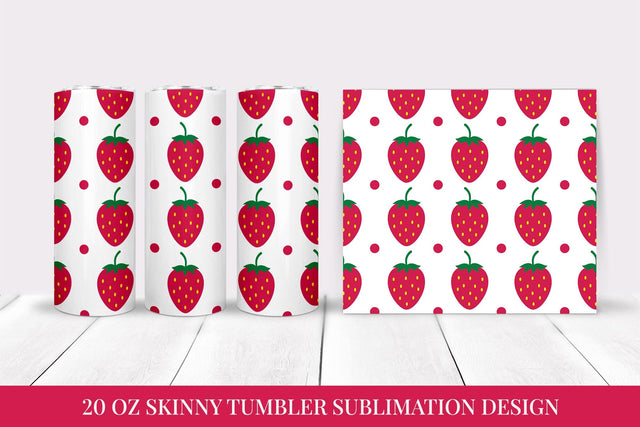 Strawberry Tumbler Sublimation Wrap. Summer Tumbler PNG Sublimation LaBelezoka 
