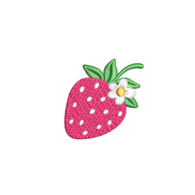 Strawberry with Flower Machine Embroidery Design, 3 sizes, Instant download Embroidery/Applique DESIGNS Nino Nadaraia 