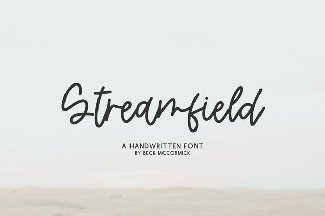 Streamfield Script Font Beck McCormick 