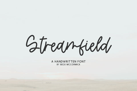 Streamfield Script Font Beck McCormick 