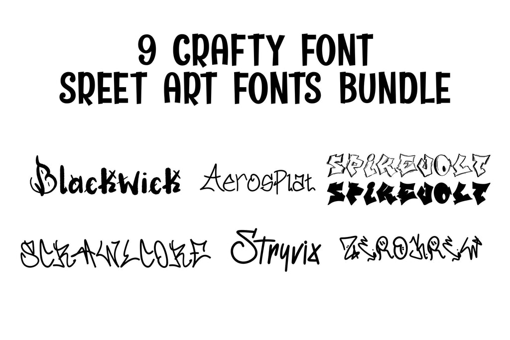 Street Art Font Bundle: Bold Tag and Brush Styles - So Fontsy
