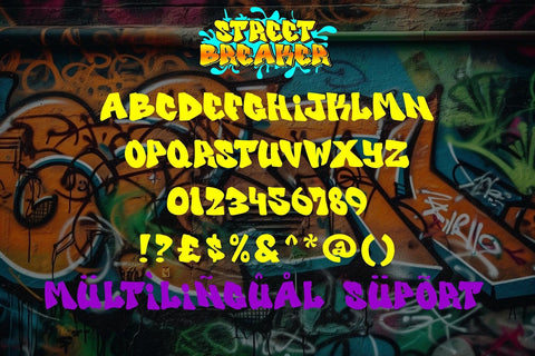Street Breaker - Graffiti Font Font Mozzatype 