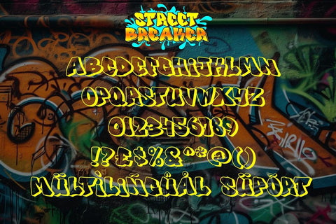 Street Breaker - Graffiti Font Font Mozzatype 