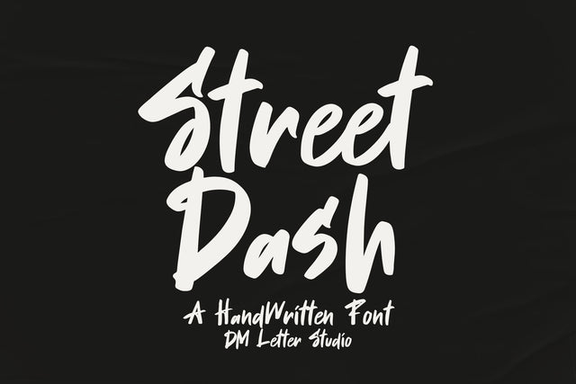 Street Dash Font Dm Letter Studio 
