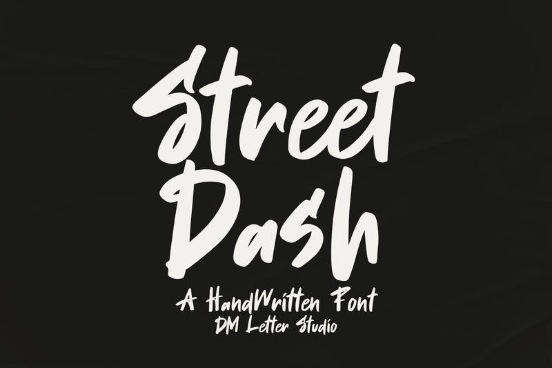 Street Dash Font Dm Letter Studio 