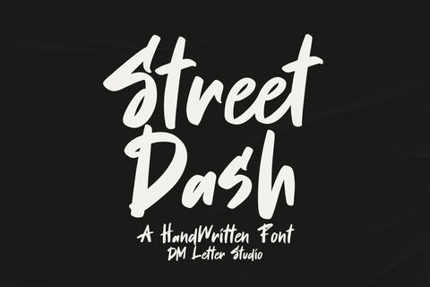 Street Dash Font Dm Letter Studio 