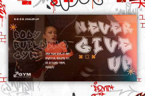 Street Echos - Outlined Graffiti Font Font Mozzatype 