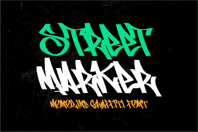 Street Marker - Real Monoline Graffiti Letters Font Mozzatype 