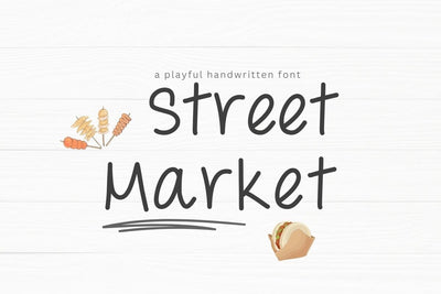 Street Market - Playful Handwriting Font Font ChiraaDesign 