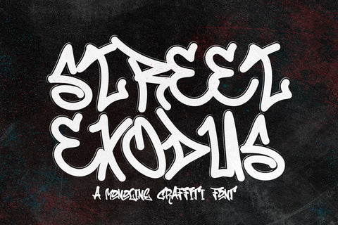 Street Of Exodus - Monoline Graffiti Typeface Font Mozzatype 