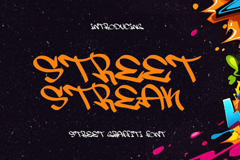 Street Streak - Monoline Graffiti Font Font Mozzatype 