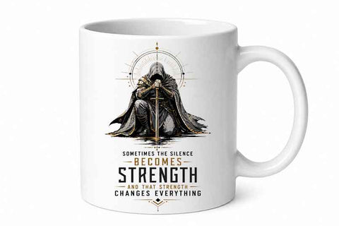 Strength PNG | Silent Warrior Motivational Sublimation Design SVG BillahCrafts 