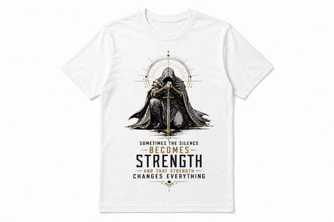Strength PNG | Silent Warrior Motivational Sublimation Design SVG BillahCrafts 