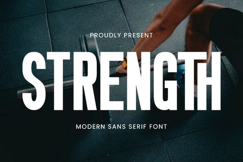 Strength - Sporty Sans Serif Font Font Masyafi Studio 