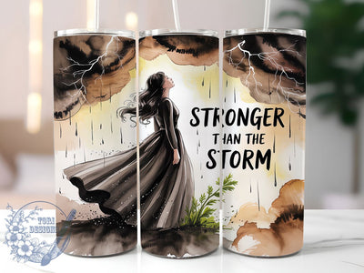 Strength Storm Motivational Tumbler, Motivational Tumbler, Positive Tumbler Design, Strength Tumbler Wrap, 20oz Skinny Tumbler, Storm Tumbler, Inspirational Tumbler Sublimation ToriDesigns 