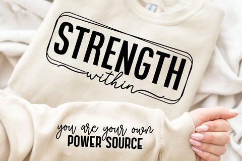 Strength Within Sleeve SVG Design SVG Regulrcrative 