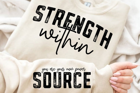 Strength Within Sleeve SVG Design SVG Regulrcrative 