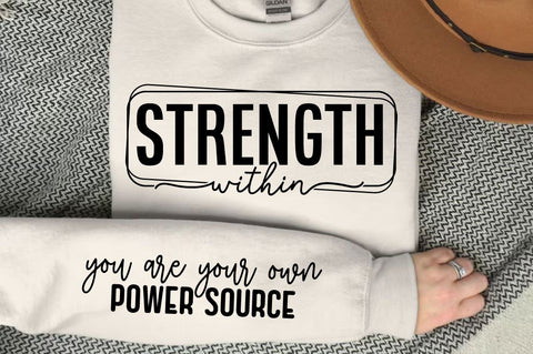 Strength Within Sleeve SVG Design SVG Regulrcrative 