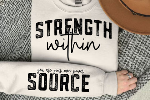 Strength Within Sleeve SVG Design SVG Regulrcrative 