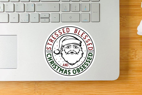 Stressed blessed and christmas obsessed SVG Angelina750 