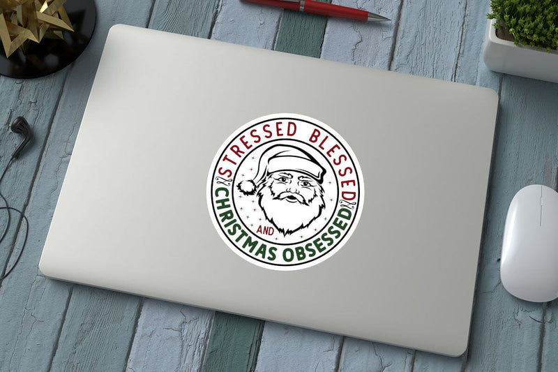Stressed blessed and christmas obsessed SVG Angelina750 