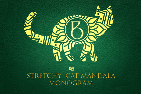 Stretchy Cat Mandala Monogram Font Dm Letter Studio 