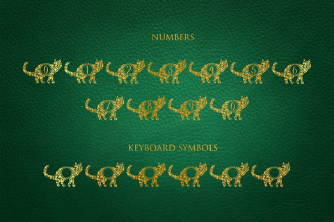 Stretchy Cat Mandala Monogram Font Dm Letter Studio 