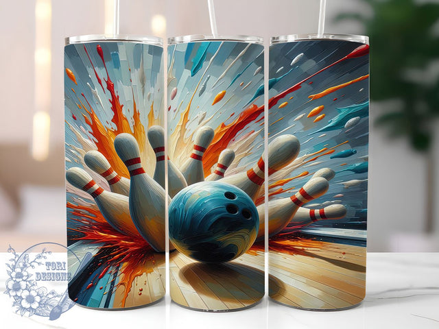 Strike Design Bowling 20oz Tumbler, Bowling Tumbler, Strike Design, Bowling Gifts, Sublimation Wrap, 20oz Tumbler, Bowling Enthusiast, Sports Decor Sublimation ToriDesigns 