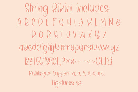 String Bikini, Cute Handwritten Font for Cricut, Summer Handwriting Font Designing Digitals 