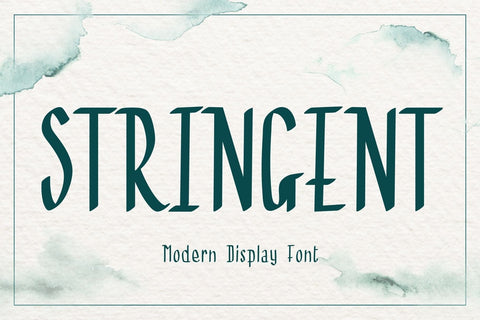 Stringent Font – Tall Narrow Modern Display Font with Quirky Style Font AnningArts Design 