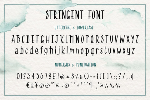 Stringent Font – Tall Narrow Modern Display Font with Quirky Style Font AnningArts Design 