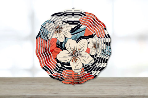 Striped Flowers Wind Spinner Bundle Sublimation Regulrcrative 
