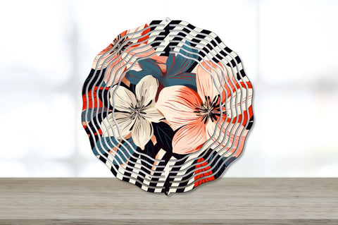 Striped Flowers Wind Spinner Bundle Sublimation Regulrcrative 