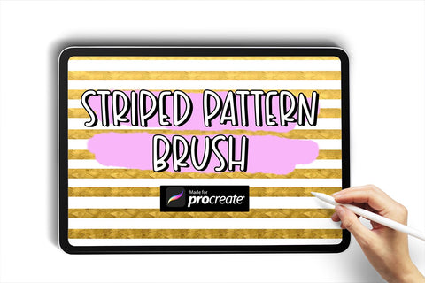 Striped Pattern Brush| Procreate Brushes Sublimation Cute files 