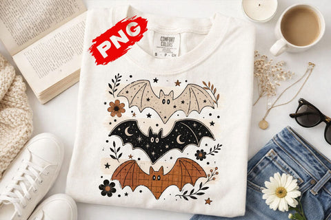 Striped Preppy Halloween Bats Png, Floral Halloween PNG, Trending Cozy Season Png, Coquette Spooky Season Shirt Png, Distressed, Leopard SVG DesignDestine 